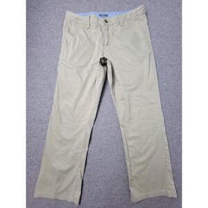 Toad & Co Khakis Pants Men's 34 Beige Utility Pocket Straight Leg Hiking Outdoor